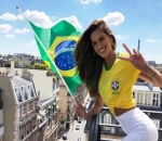 Izabel Goulart Looks Stunning in Skimpy Brazil Jersey