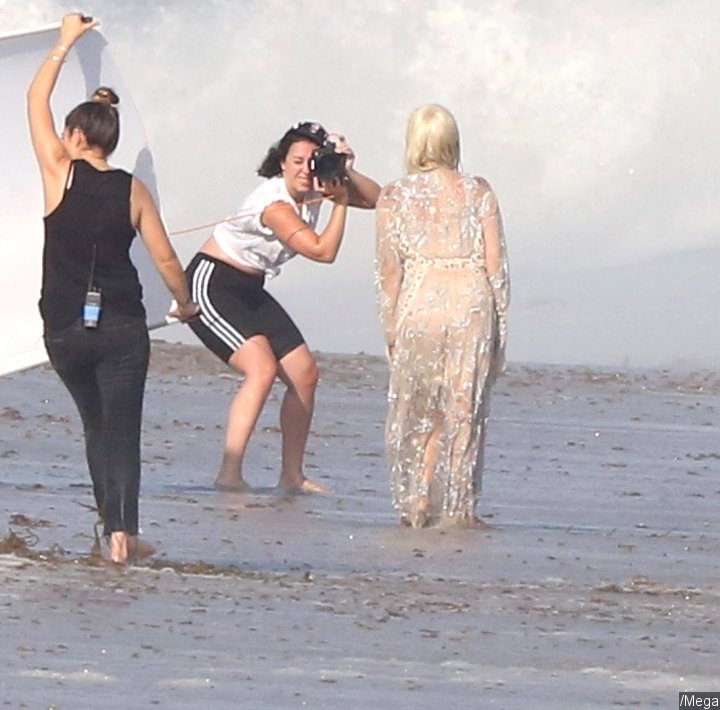 Lady GaGa Lingerie Photo Shoot on Beach