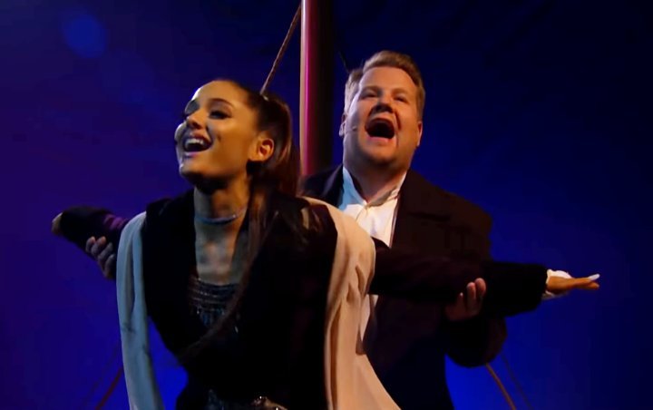 Ariana Grande and James Corden Join Forces Singing 13 Soundtracks to 'Titanic' on 'Late Late Show'