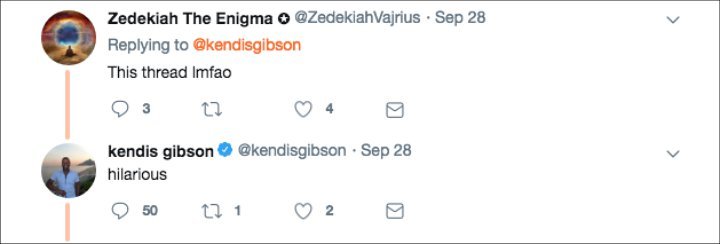 Kendis Gibson Comments on a Thread by BTS Fans