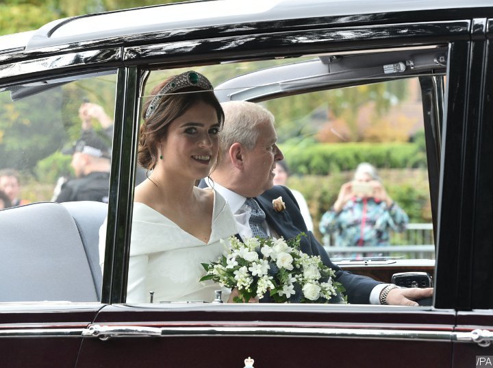 Princess Eugenie and Prince Andrew Arrived at the Royal Wedding