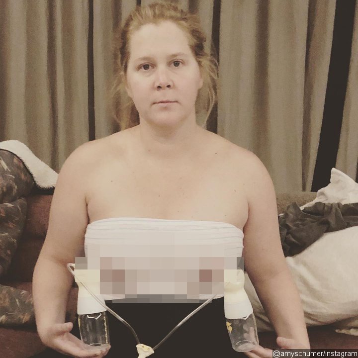 Amy Schumer Pumps Breastmilk in an Uncensored Photo