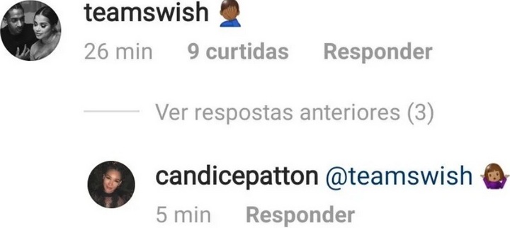 J.R. Smith left comment on Candice Patton's Instagram