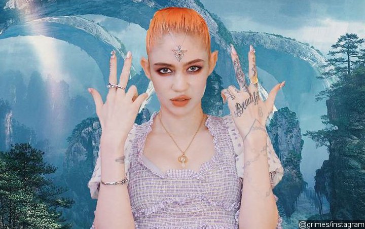 Pregnant Grimes Sends Digital Avatar to Replace Her in Photoshoot