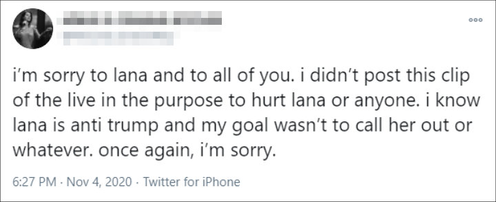 Lana Del Rey's Fan's Tweet