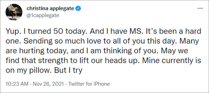 Christina Applegate via Twitter