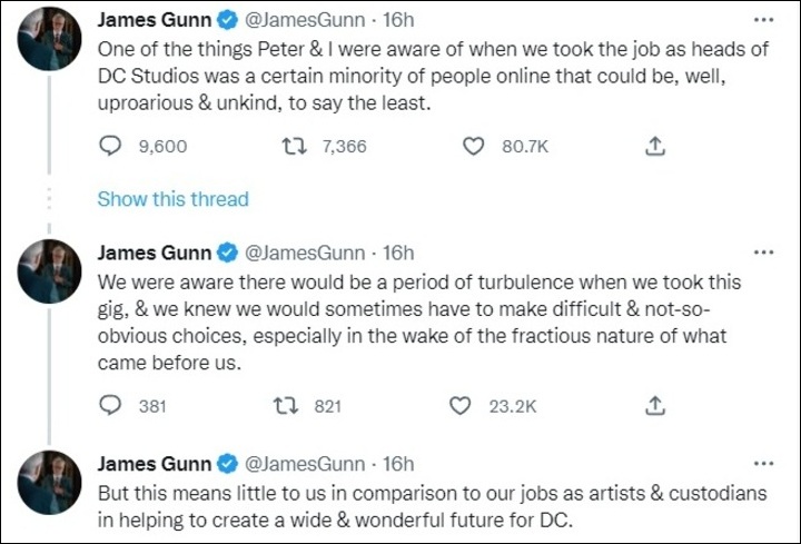 James Gunn reacts to Superman backlash
