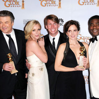 Alec Baldwin, Tina Fey, Tracy Morgan, Jane Krakowski, Jack McBrayer in 66th Annual Golden Globes - Press Room