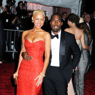 Kanye West, Amber Rose in "The Model as Muse: Embodying Fashion" Costume Institute Gala at The Metropolitan Museum of Art