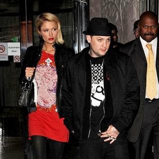 Paris Hilton, Benji Madden in Paris Hilton and Benji Madden Depart From the Sanderson Hotel in London on April 15, 2008