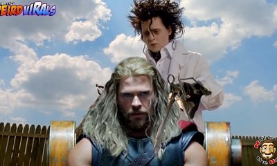 Johnny Depp Cuts Chris Hemsworth's Hair in 'Edward Scissorhands' - 'Thor: Ragnarok' Mashup