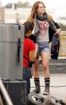 Pictures of Hilary Duff on Greta Set