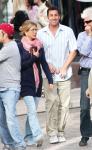 Jennifer Aniston, Adam Sandler Chatty On Set of 'Just Go with It'