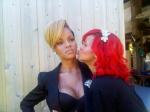 Rihanna Gives Kisses to Her Wax Figure