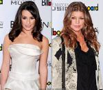 Lea Michele and Fergie at Red Carpet of Billboard's Women In Music Awards