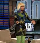 Nicki Minaj Protecting Her Butt With Barbed Wire on 'Lopez Tonight'