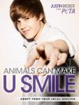 New Justin Bieber PETA Ad: Animals Can Make U Smile