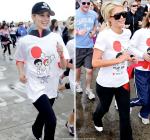 Pics: Dianna Agron and Paris Hilton Run for Japan Relief