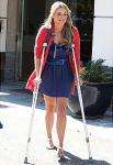 Injuring Knee While Kickboxing, Ali Fedotowsky Snapped on Crutches