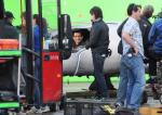 Pics: Colin Farrell Drives Damaged Futuristic Car on 'Total Recall' Set