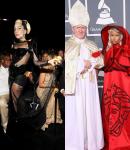 Lady GaGa's Fishnet Face Fails to Outshine Nicki Minaj's Papal Couture