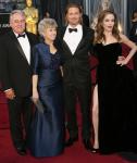 Oscars 2012: Angelina Jolie Shows Off Leg, Brad Pitt Praises Parents for Inspiration