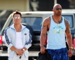 First Look: The Rock Sports Massive Bling on the Set of Michael Bay's 'Pain and Gain'
