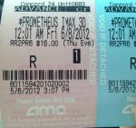 Ticket Stub Allegedly Unveils Ridley Scott's 'Prometheus' Rating