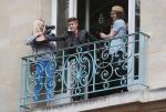 Video and Photos: Justin Bieber Makes Impromptu Performance From Balcony in Paris