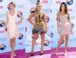 Teen Choice Awards 2012: Taylor Swift, Demi Lovato and Lea Michele Sizzle on Pink Carpet