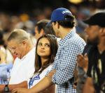 Ashton Kutcher and Mila Kunis Watch Dodgers Game With Her Parents