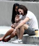Shia LaBeouf and His Girlfriend Having Tearful Argument on Street