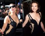 Pictures: Lady GaGa Channels Elizabeth Hurley in Safety-Pin Dress