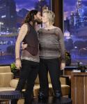 Russell Brand and Jane Lynch Smooched on 'Leno'