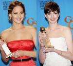 Golden Globes 2013: Jennifer Lawrence and Anne Hathaway Snatch Acting Awards