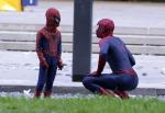 Mini Andrew Garfield Jumps Into Action in New 'Amazing Spider-Man 2' Set Photos