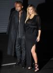 Kim Kardashian and Kanye West Attend Givenchy Fashion Show in All-Black Outfits