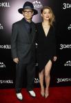 Johnny Depp Supports Fiancee Amber Heard at '3 Days to Kill' Premiere