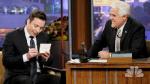 Jimmy Fallon Helps Jay Leno 'Pack' on 'Tonight Show'