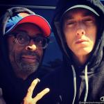 Eminem Shoots 'Headlights' Video With Director Spike Lee