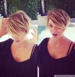Kaley Cuoco Shows Off New Pixie Haircut