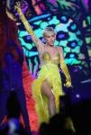 Video: Miley Cyrus Throws Selena Gomez Cardboard Cutout While Singing 'FU' at Concert