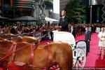 The Rock Rides Horse-Drawn Carriage to 'Hercules' Premiere in Germany