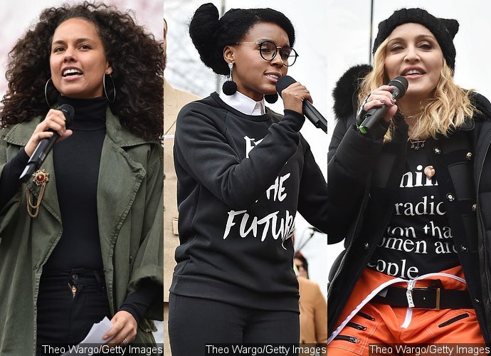 Alicia Keys, Janelle Monae, Madonna Perform at Women's March on Washington