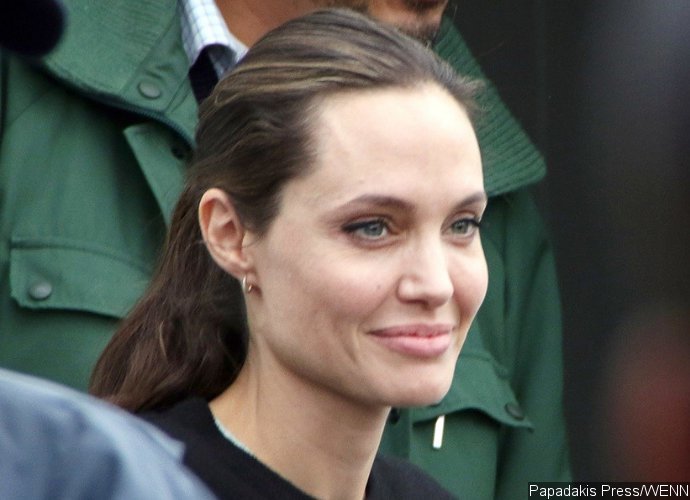 Angelina Jolie Ditches Bra During Shopping Trip With Kids