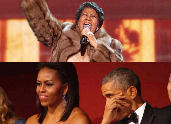 Aretha Franklin Brings President Obama to Tears by Performing 'A Natural Woman'