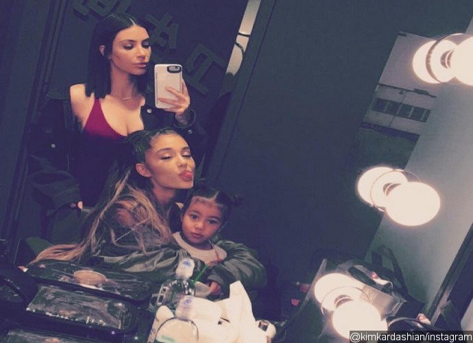 Ariana Grande Gets Backstage Visit From Kim Kardashian and North West