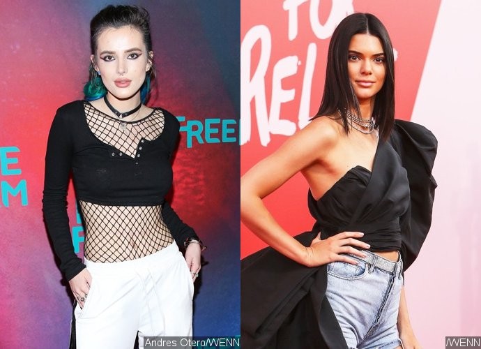 Bella Thorne and Kendall Jenner Go Braless in Sheer Dresses