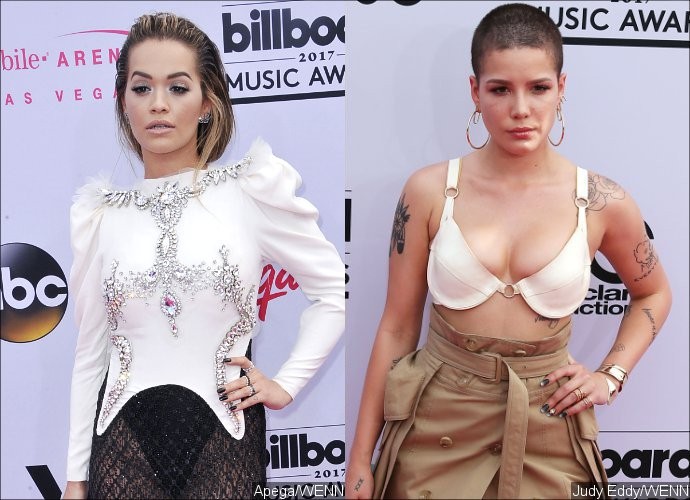 Billboard Music Awards 2017: Rita Ora Flashes Panties, Halsey Wears Bra on Red Carpet