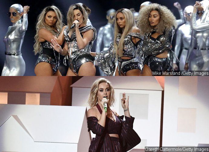 2017 BRIT Awards: Little Mix Is Carried by Thrones, Katy Perry Brings Skeletons During Performances